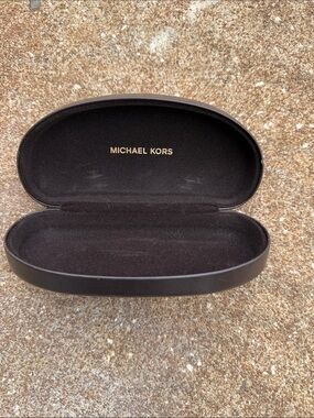 Michael Kors Black and Gold Sunglass Case